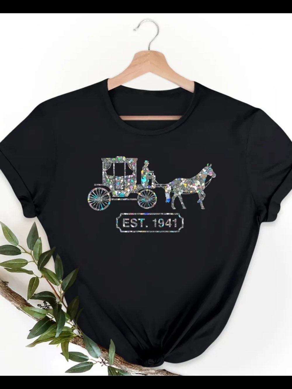 Black Horse & Carriage Graphic Tee - EST. 1941